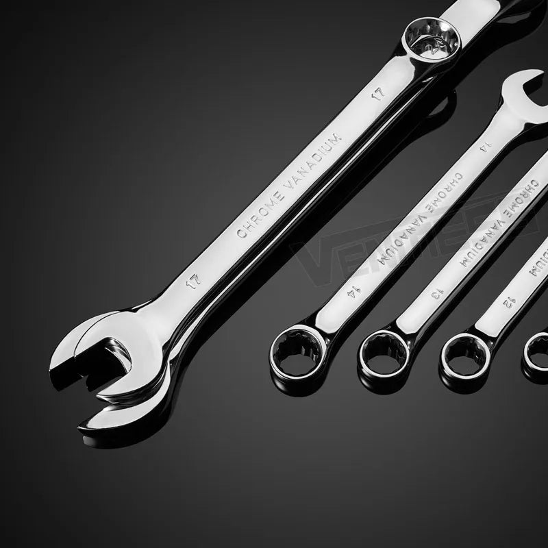 Combination Wrench Set – 12-Point Open and Box End Spanners for Garage & Car Repair