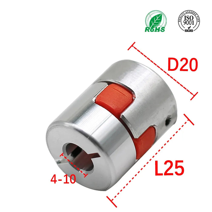 D20L25 Spider Flexible Motor Coupler – Aluminum Flexible Jaw Coupling