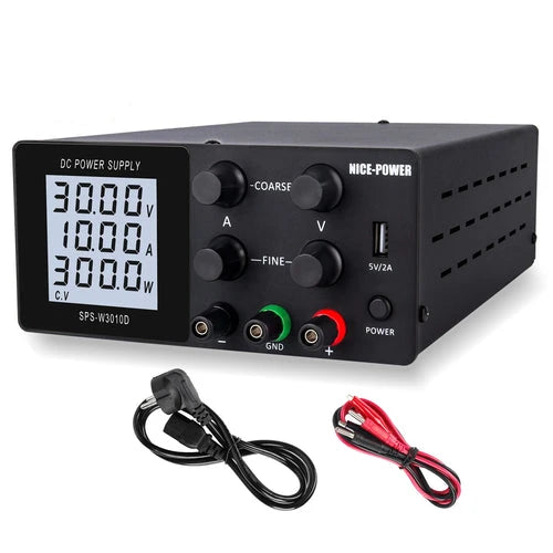 Digital USB DC Lab Power Supply, Regulated with LCD (DC 0-3A/5A/10A)