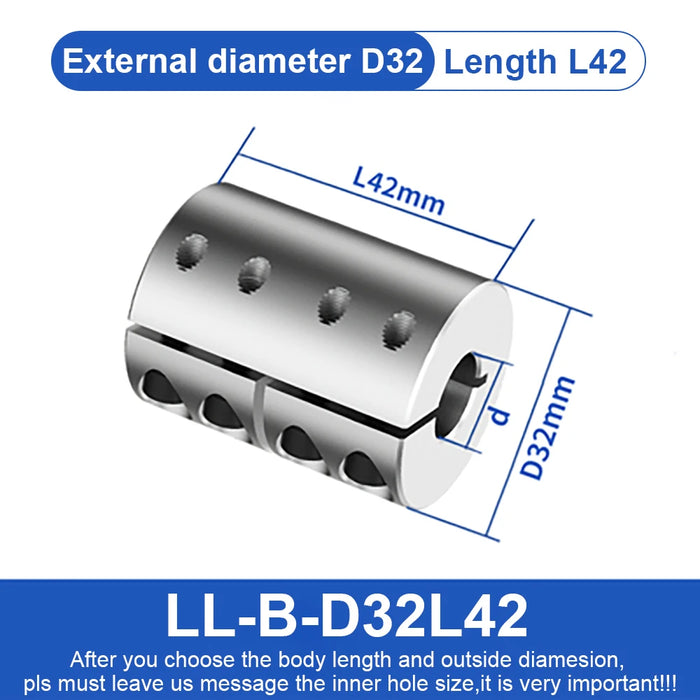 Acoplamiento de eje LL D32L32/42/45 Conector de motor de torsión rígido tipo araña 