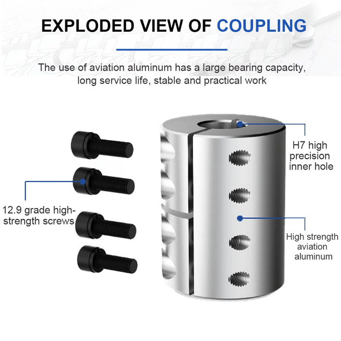 Shaft Coupling LL D20L25 - Spider Rigid Torque Motor Connector Coupler