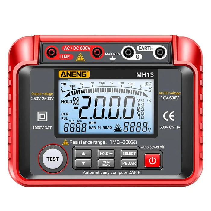 MH13 Digital Megohmmeter High Voltage Insulation Resistance Tester