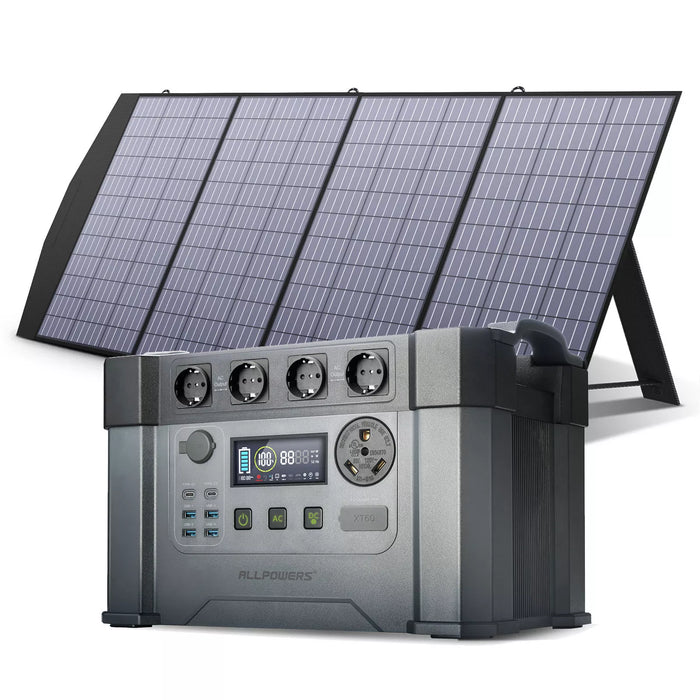 ALLPOWERS 2400W/1092Wh/1500Wh with 200W Foldable Solar Panel