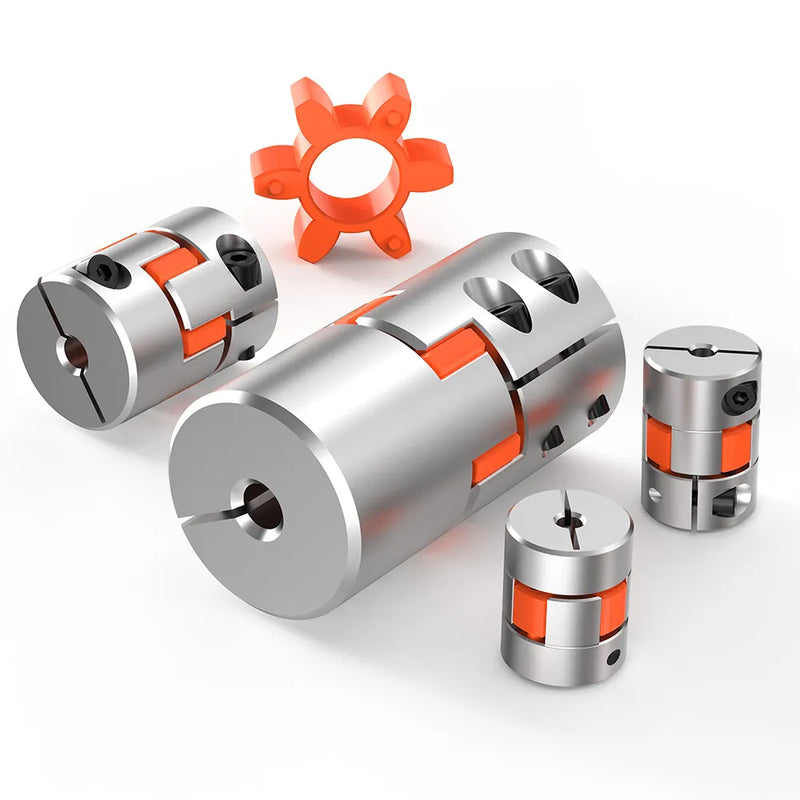 D35L60 Aluminium Plum Shaft Flexible Coupler 3 Jaws Elastic