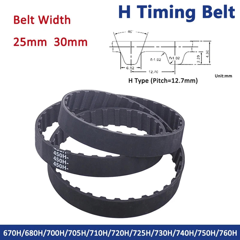H Type Timing Belt Closed Synchronous Belt 670H to 760H