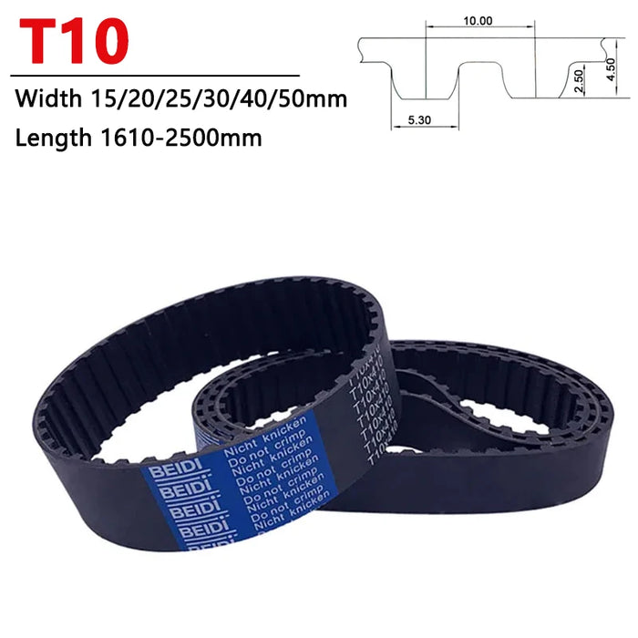 T10 Timing Belt – Length 1610 to 2500 mm