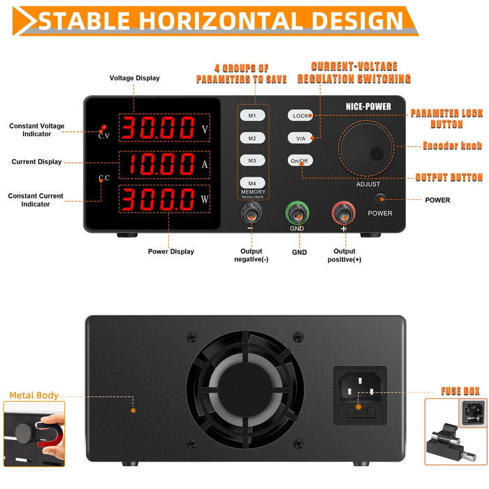 Nice-Power Lab Programmable DC Power Supply – Precision Laboratory Power Source