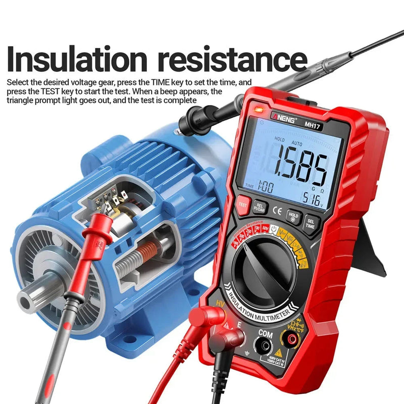 MH17 2-in-1 Insulation Multimeter – 19999 Counts True RMS Rechargeable Megohmmeter + Digital Multimeter
