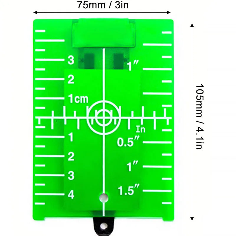 Magnetic laser target plate with stand for green/red laser levels