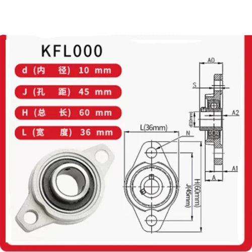 Rodamientos con carcasa de aleación de zinc KFL001 KFL004 KFL005 KFL000 KFL08 kfl08 