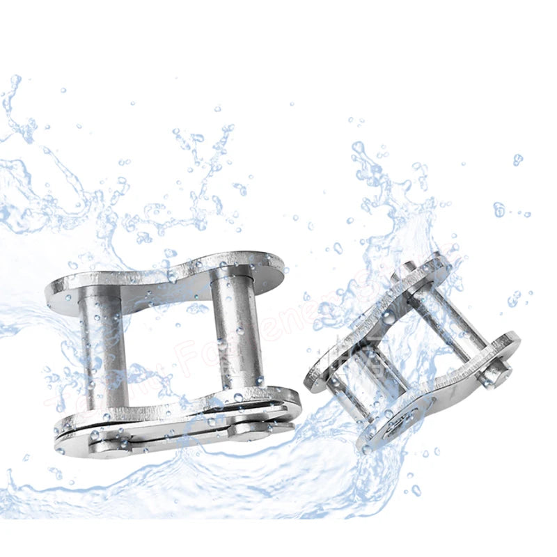 Conector de eslabones de cadena de rodillos de acero inoxidable 304, 1 unidad, 04C 05B 06B 06C 
