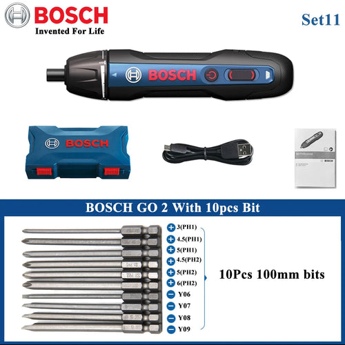 Bosch Go2 Electric Screwdriver Set 3.6V Rechargeable