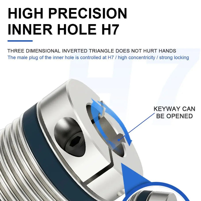 Shaft Coupling LB D55L57/72 - Bellows Flexible Motor Coupler for CNC Applications