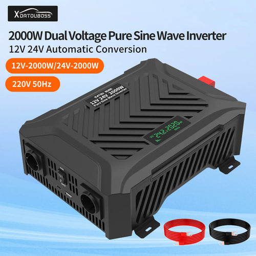 Pure Sine Wave Inverter – 4000W Peak, 2000W Continuous Power Solution for Vehicles