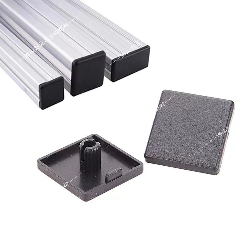 Placa de cubierta frontal de tapón de extremo para perfil de aluminio, 10 Uds. 