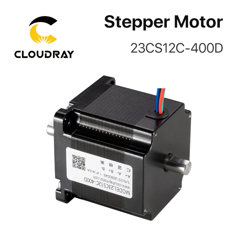 Motor paso a paso Nema 23 de Cloudray, 55 mm, 1,3 Nm, 4,0 A, doble eje, 2 fases 