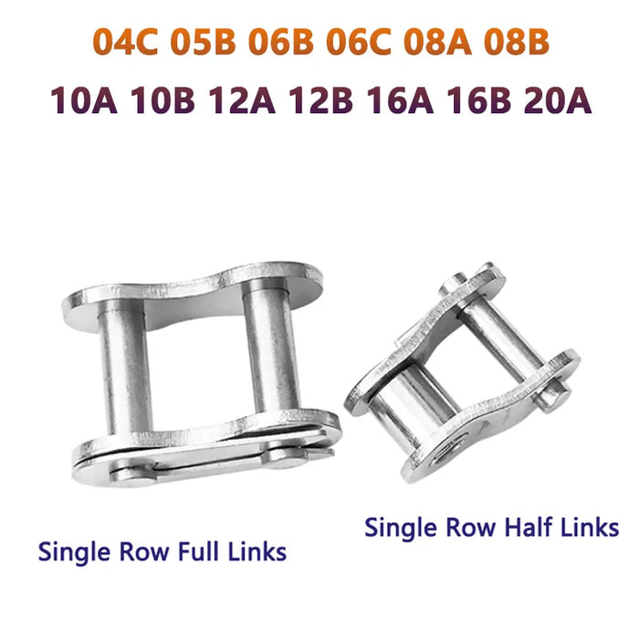 1pc 304 Stainless Steel Roller Chain Links Connector 04C 05B 06B 06C