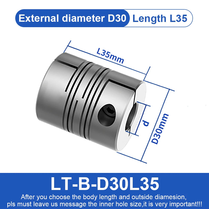 Parallel Line Coupling LT D30L35 - Motor Flexible Shaft Coupler