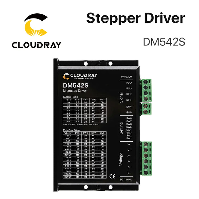 Nema 17/23 DM542S Open Loop Stepper Driver - 1.0-5.0A, 18-50V DC