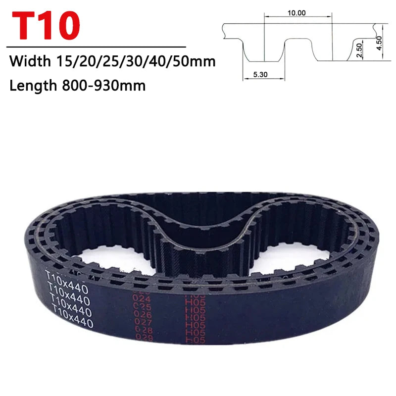 T10 Longitud de la correa de distribución 800 810 840 850 870 880-930 mm Caucho cerrado 