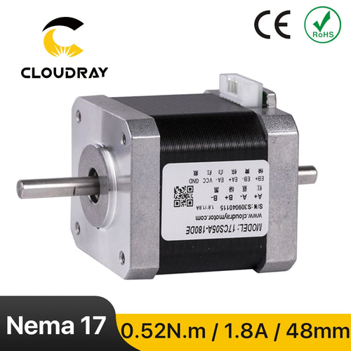 Nema 17 Stepper Motor - 48mm, 52Ncm, 1.8A, 2-Phase, Double Shaft