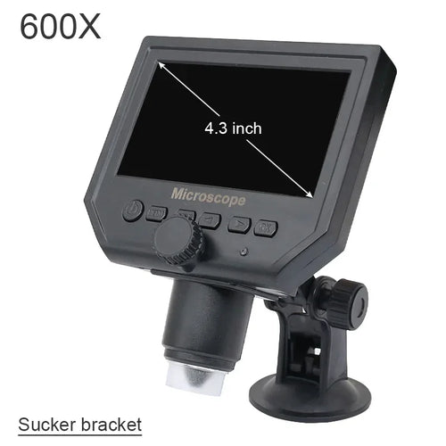 1600X 1200X 600X Microscopio digital USB portátil 9" 7" 4,3" vídeo LCD 