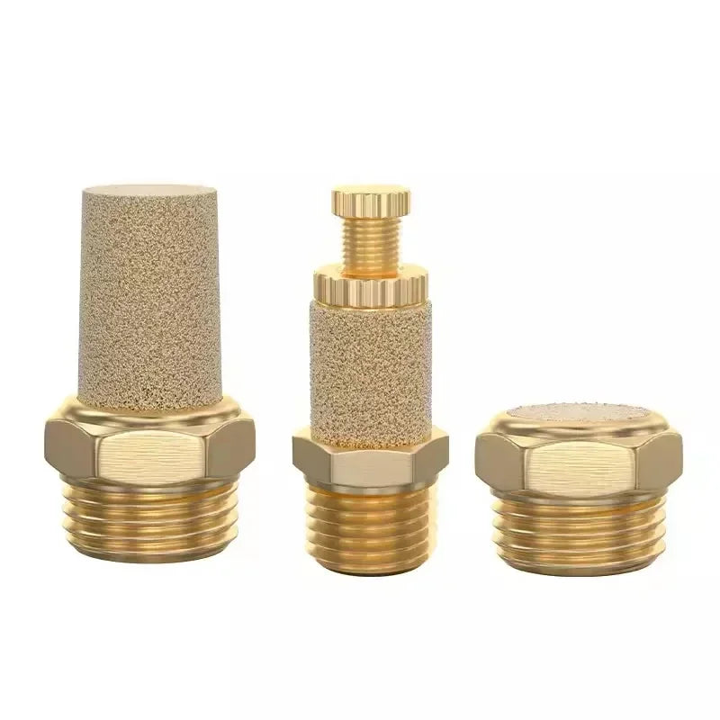 Brass Pneumatic Exhaust Muffler Silencer M5 – G1 (1/8"–1") | BSL Noise Reduction Filter (10–200 PCS)