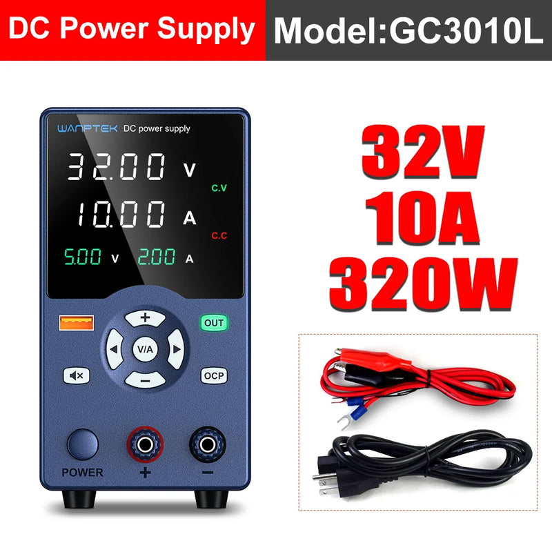 Adjustable DC Bench Power Supply 30V 10A Encoder Control Lab Power Source GA3010L