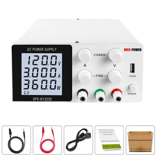 Laboratory DC Power Supply, 120V 3A Adjustable Switching