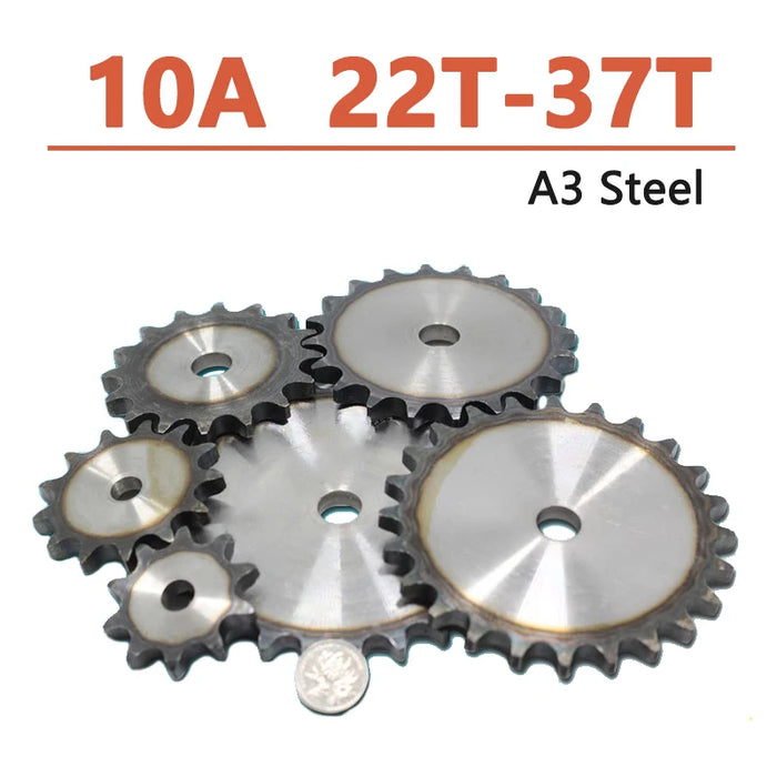 10A 22-37 Teeth Chain Drive Flat Sprocket A3 Steel Roller Chain