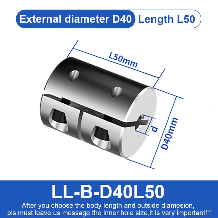 Shaft Coupling LL D40L50 - Spider Rigid Torque Motor Connector