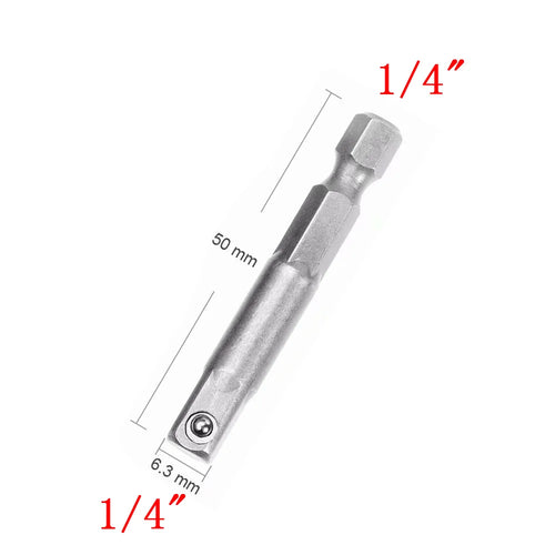 Chrom-Vanadium-Stahl-Steckschlüssel-Adapter-Set, Sechskantschaft, 1/4 Zoll, 3/8 Zoll, 1/2 Zoll 