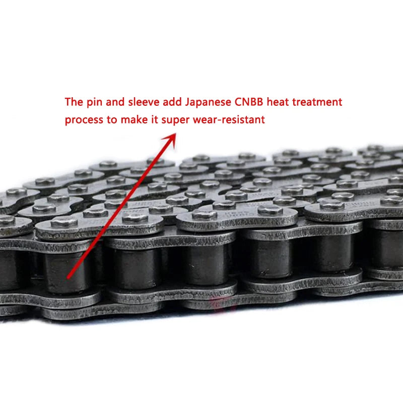 Cadena de motocicleta 428, cadena de transmisión gruesa 428H, longitud 100L 102L, 1 ud. 