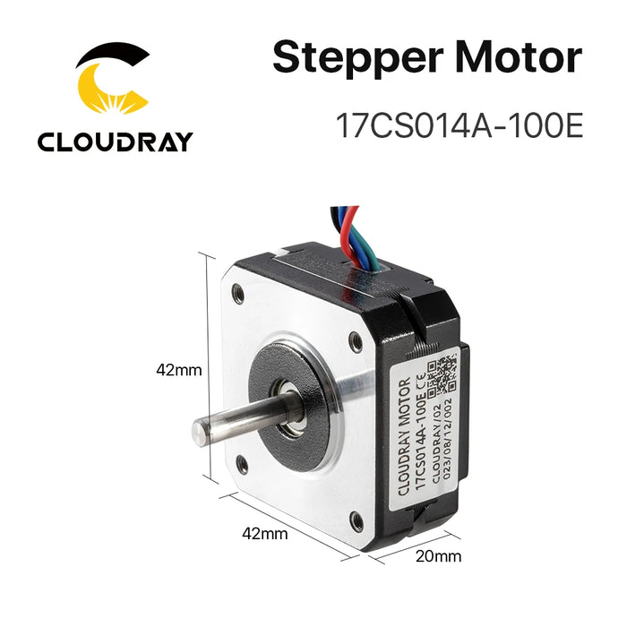 Cloudray Nema 17 20mm 2-Phase Open Loop Stepper Motor 0.4N.m, 1.0A, Shaft Diameter 5mm