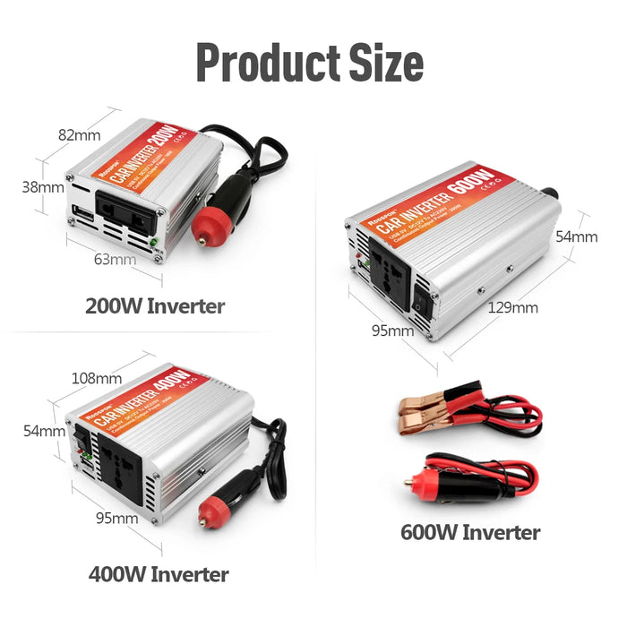 Mini Car Inverter 200W 400W 600W Modified Sine Wave Power Inverter DC