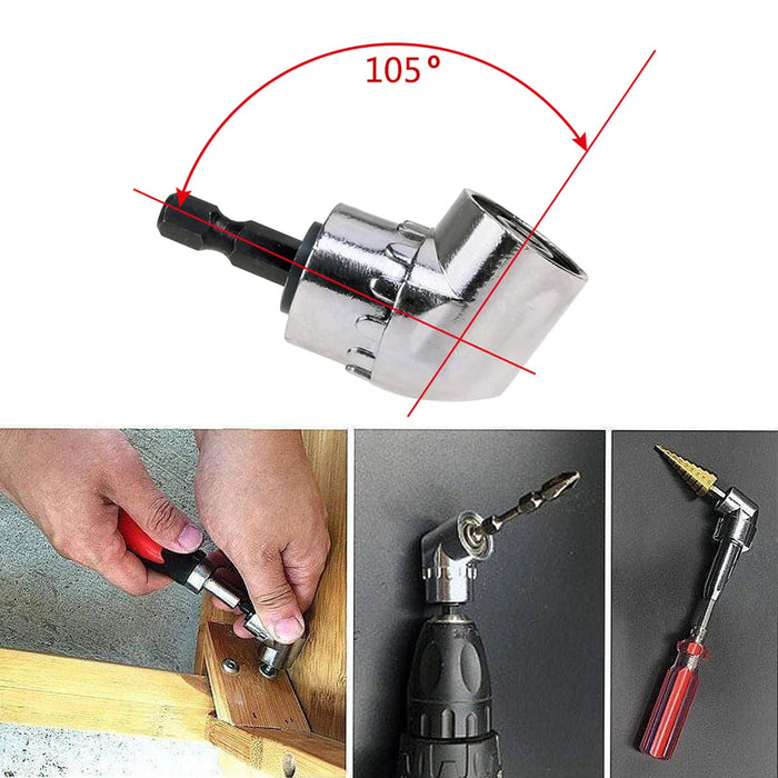 105 Degree Right Angle Drill Attachment & Flexible Angle Extension