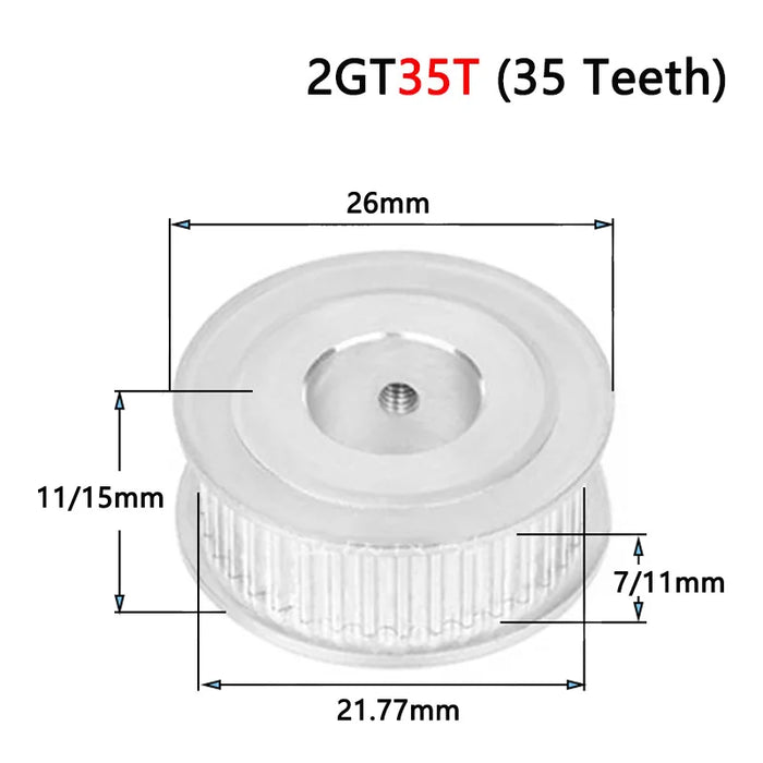 35 Teeth 2GT Timing Pulley – AF Type