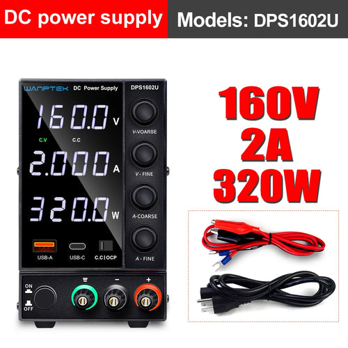 Adjustable DC Power Supply 4-Digit Lab Bench Power Source 30V/60V, 5A/10A