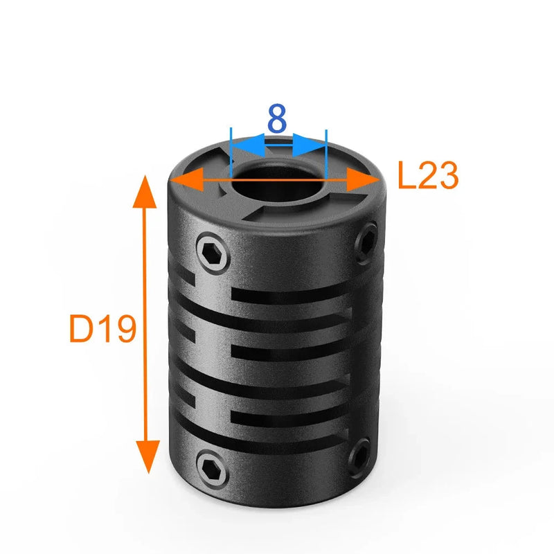 D19L23 Durable Plastic Coupler 8x8mm