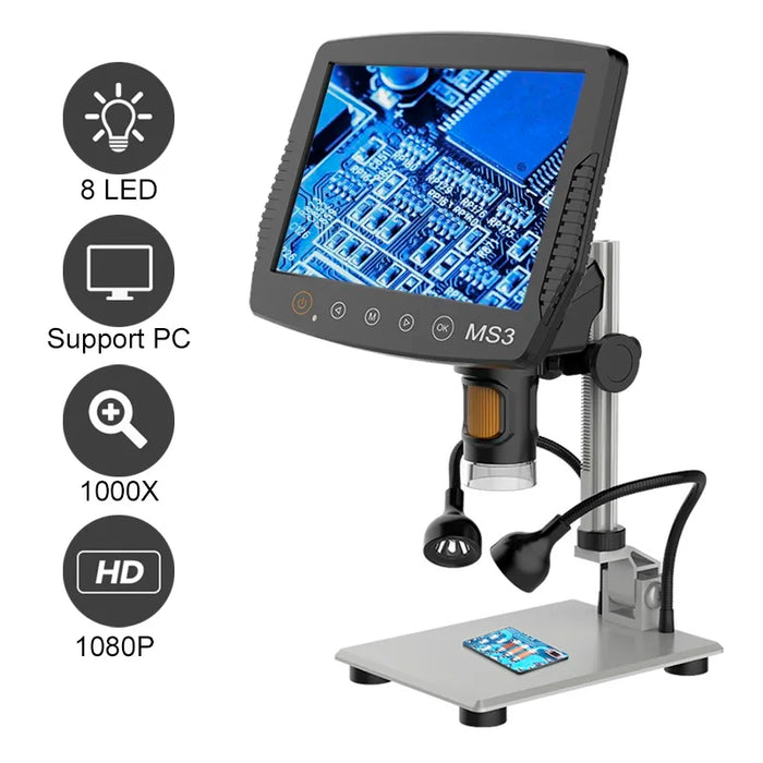 1000X Digital Microscope for Soldering, Phone Repair, and Electronic Video Inspection