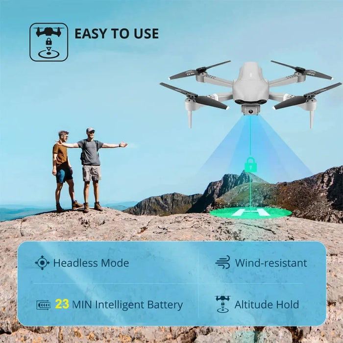 F3 Foldable GPS Drone with 4K/6K HD Camera, WiFi FPV, and Altitude Hold