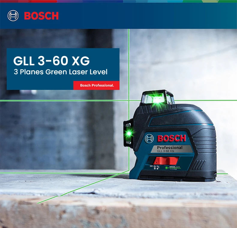 Bosch GLL 3-60 XG 3D Green Laser Level 12 Lines 3 × 360°