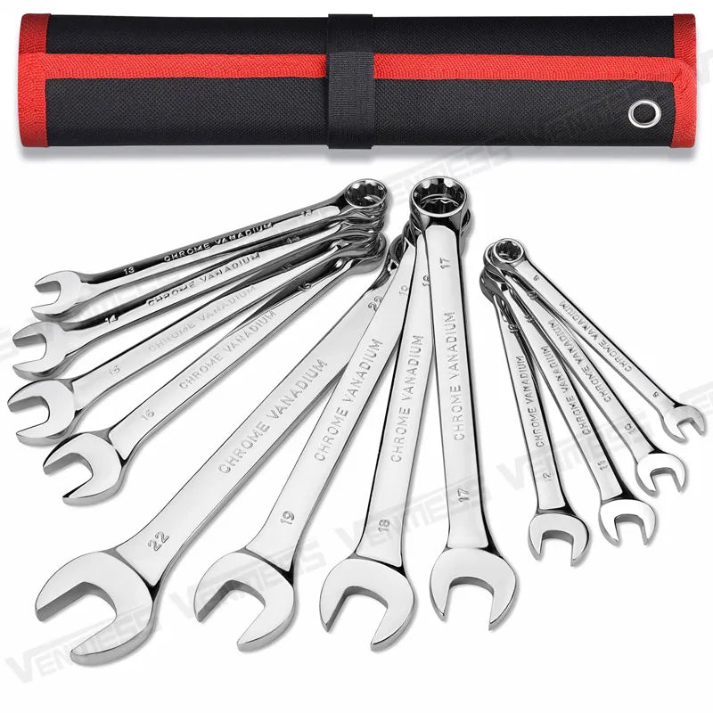Combination Wrench Set – 12-Point Open and Box End Spanners for Garage & Car Repair