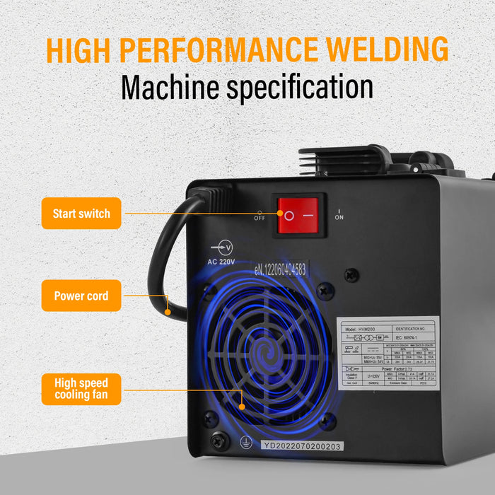 3 in1 HVM200 Semi-Automatic MMA Mig Welding Machine Inverter