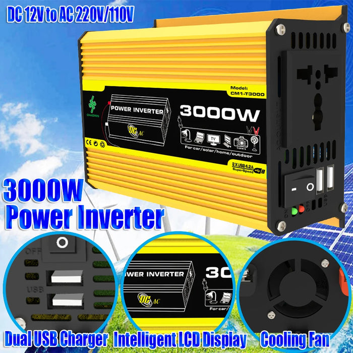 Car Inverter – 300W DC to AC Power Conversion with Multiple Safety Features