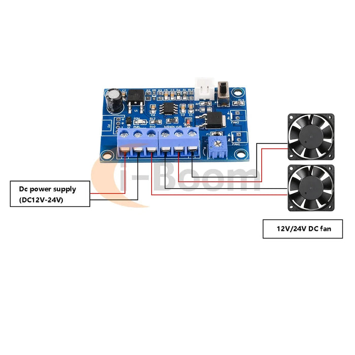 JCF2404 PWM DC Motor Speed Controller – Adjustable Fan Temperature Governor