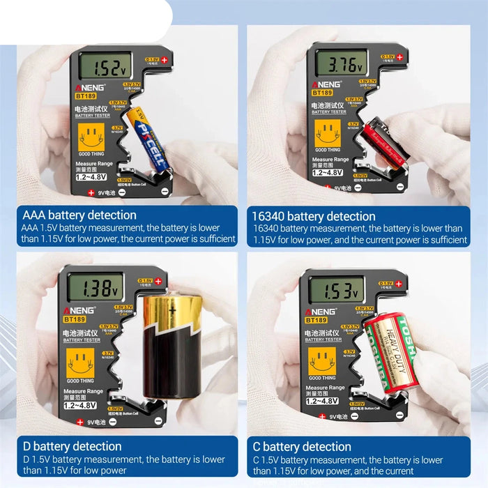 BT189 Universal LCD Battery Tester