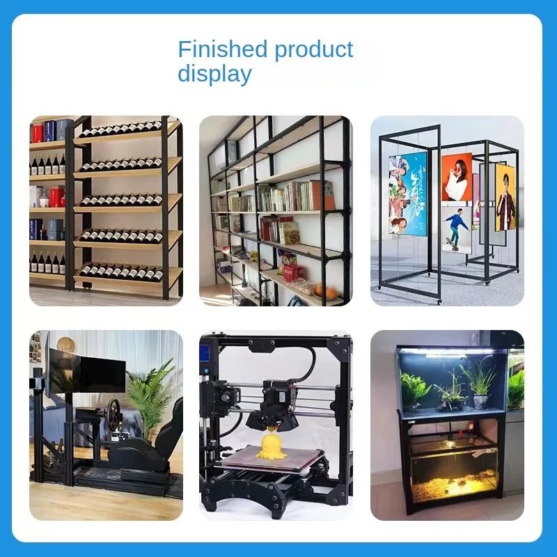 2020 2020N2 2020R 2040 2060 3030 3030N2 Perfiles de aluminio negro 