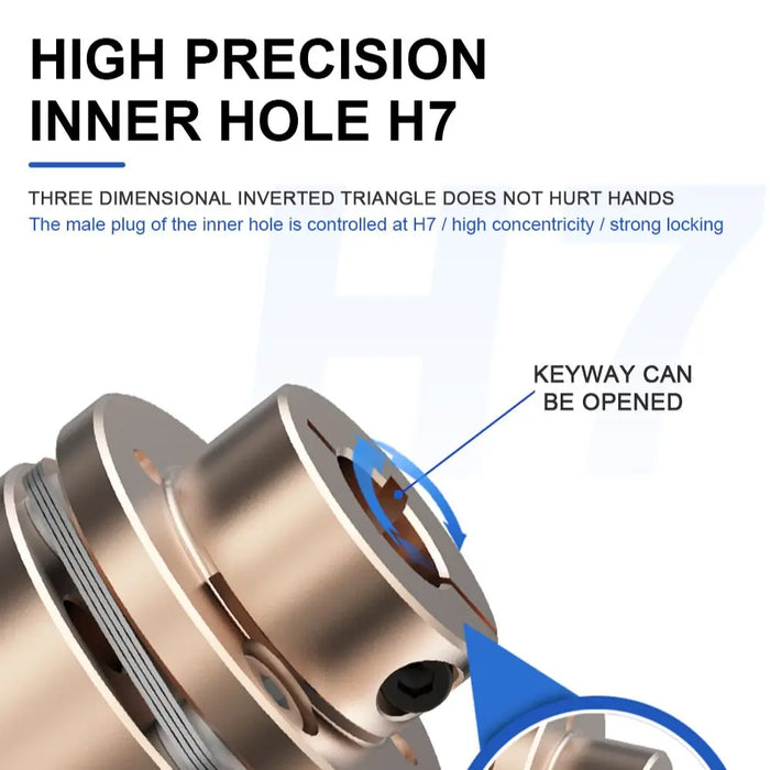 Flanschkupplung LE D56L45/64 Flexible Motorwellenkupplung Aluminium 