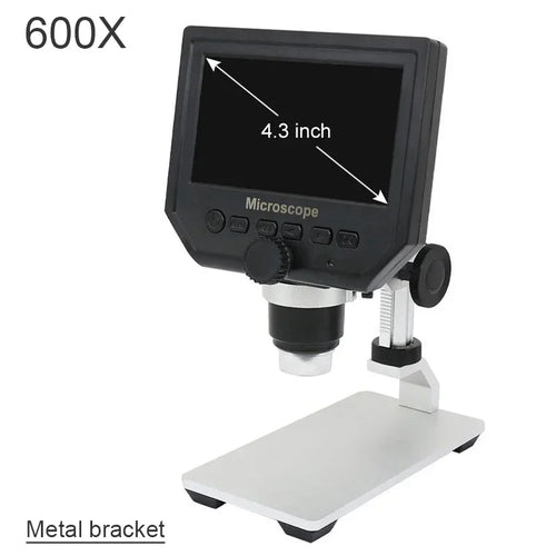 1600X 1200X 600X Microscopio digital USB portátil 9" 7" 4,3" vídeo LCD 
